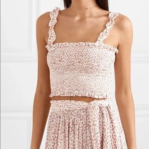 NWT Faithfull the brand smocked floral top